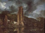 Landscape with the Ruins of Egmond Castle at Egmond aan den Hoef Jacob van Ruisdael